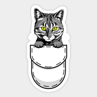 Funny Egyptian Mau Pocket Cat Sticker